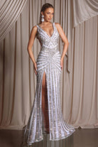 Portia and Scarlett PS25453C - Plunging Back Prom Dress