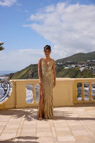 Portia and Scarlett PS25453C - Plunging Back Prom Dress
