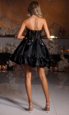 Portia and Scarlett PS25732 - Heart Cutout Ruffle Hem Mini Dress
