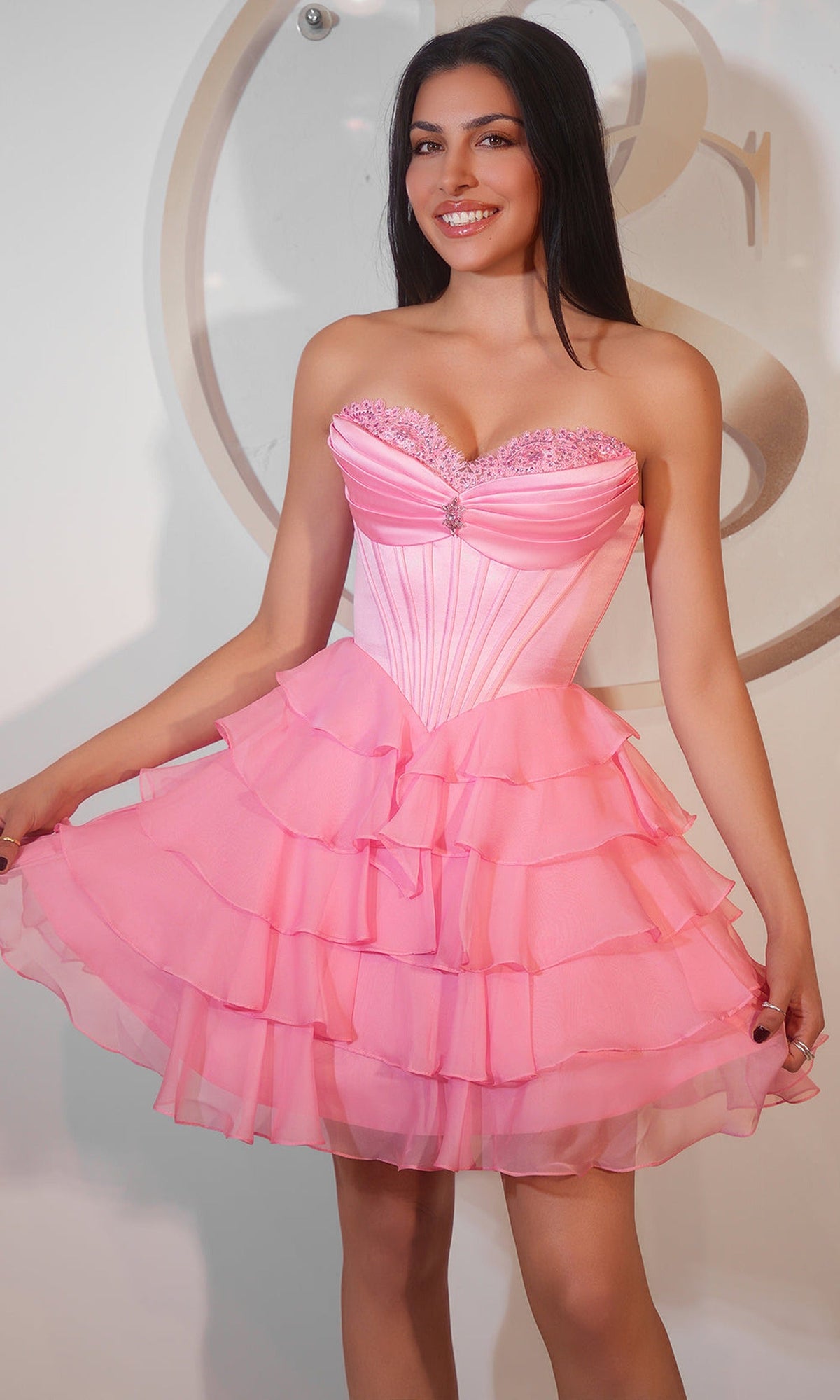 Portia and Scarlett PS25792 - Corset Bodice Sweetheart Party Dress
