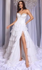 Portia and Scarlett PS25963 - Lace Sweetheart Tiered Gown