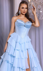 Portia and Scarlett PS25963 - Lace Sweetheart Tiered Gown