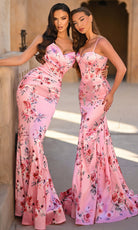 Portia and Scarlett PS26000 - Floral Corset Mermaid Gown
