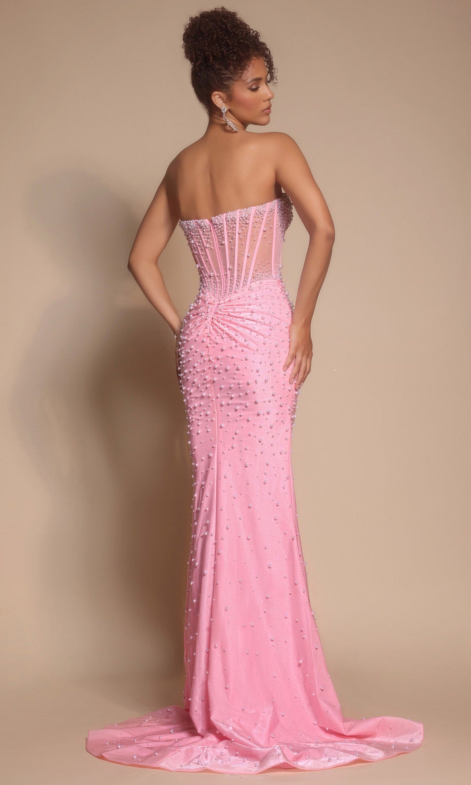Portia and Scarlett PS26002 - Pearl Beaded Sweetheart Neckline Dress