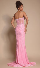 Portia and Scarlett PS26002 - Pearl Beaded Sweetheart Neckline Dress