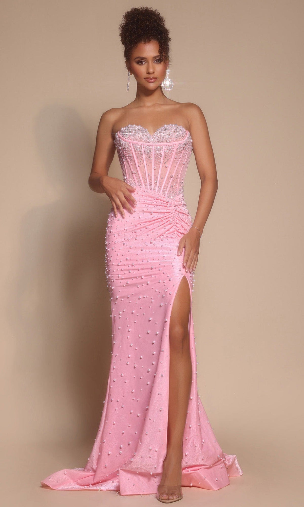 Portia and Scarlett PS26002 - Pearl Beaded Sweetheart Neckline Dress