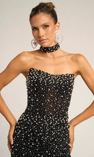 Portia and Scarlett PS26006 - Embellished Strapless Dress With Choker