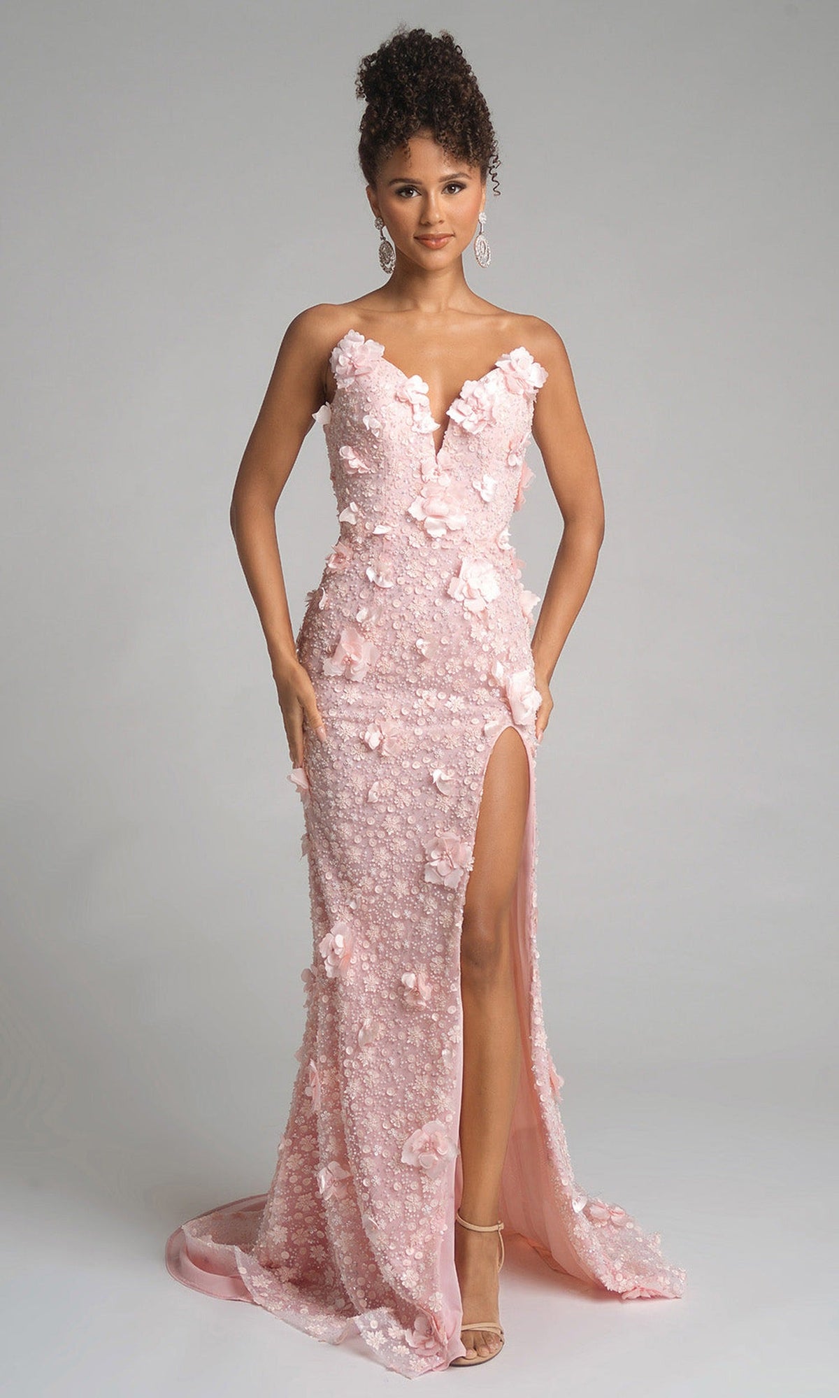 Portia and Scarlett PS26019 - 3D Floral Long Sheath Dress