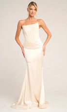Portia and Scarlett PS26032 - Strapless Paneled Sheath Prom Dress