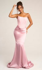 Portia and Scarlett PS26032 - Strapless Paneled Sheath Prom Dress