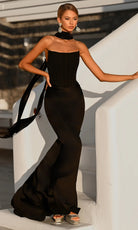 Portia and Scarlett PS26032 - Strapless Paneled Sheath Prom Dress