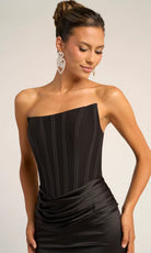 Portia and Scarlett PS26032 - Strapless Paneled Sheath Prom Dress