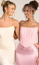 Portia and Scarlett PS26032 - Strapless Paneled Sheath Prom Dress