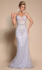 Portia and Scarlett PS26033 - Beaded Illusion Long Prom Dress