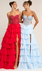 Portia and Scarlett PS26037 - Embellished Corset Ruffle Prom Dress