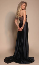 Portia and Scarlett PS26056 - Draped Beaded Corset Gown