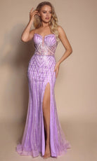 Portia and Scarlett PS26072 Geometric Beaded Dress