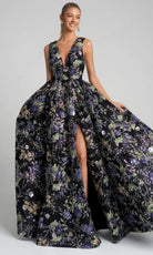 Portia and Scarlett PS26091 V-Neckline Floral Dress