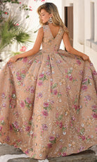 Portia and Scarlett PS26091 V-Neckline Floral Dress
