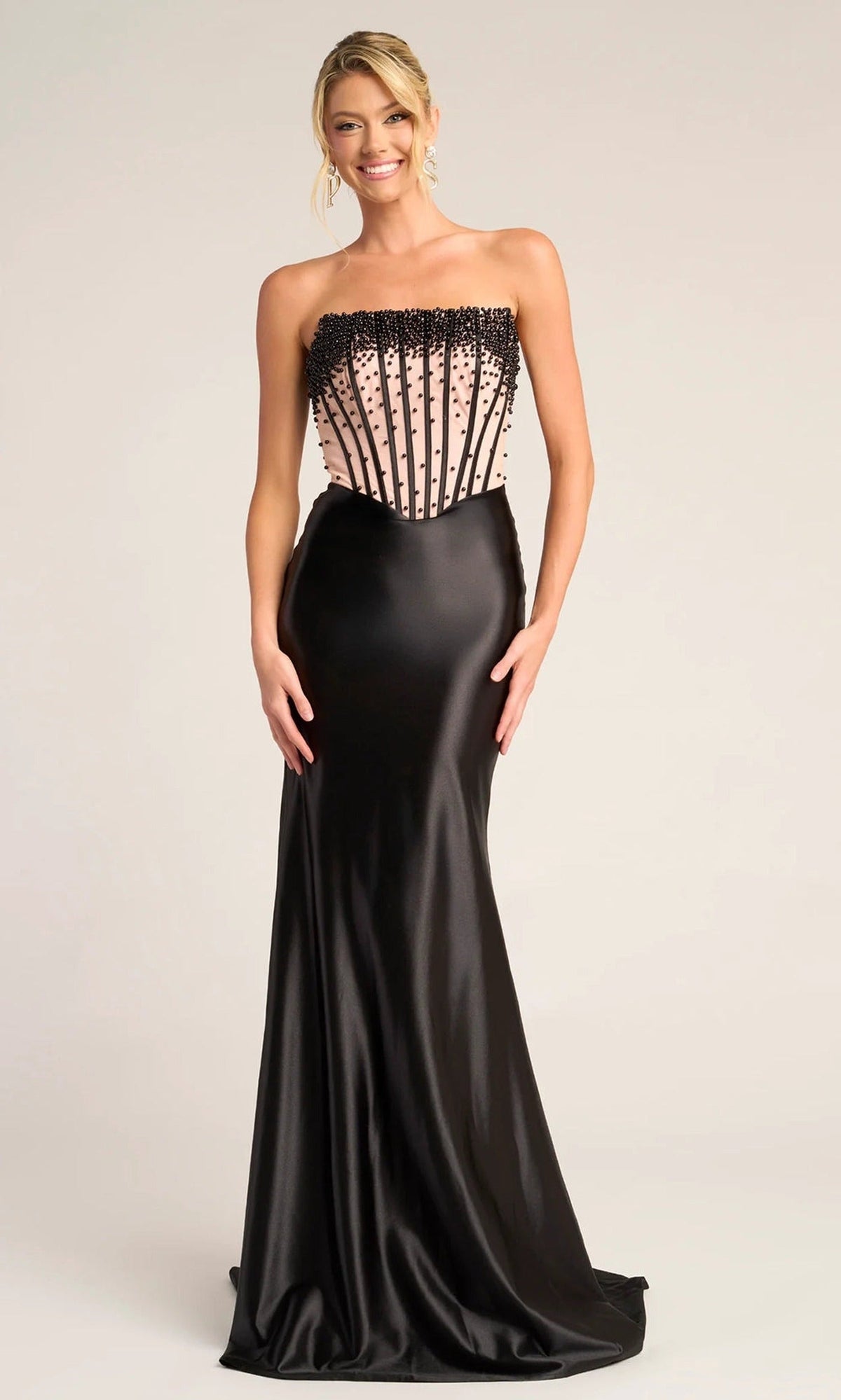 Portia and Scarlett PS26094 - Embellished Strapless Scoop Neck Dress
