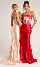 Portia and Scarlett PS26094 - Embellished Strapless Scoop Neck Dress
