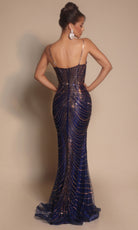 Portia and Scarlett PS26095 Crystal Ornate Scoop Dress