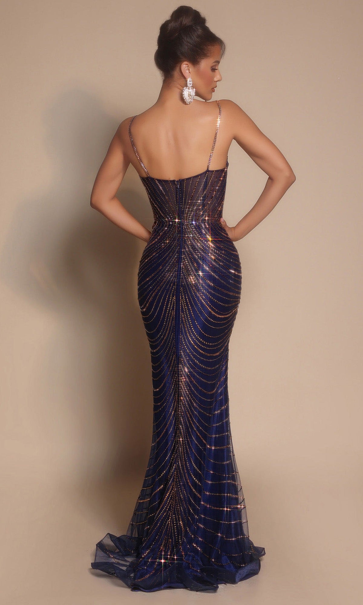 Portia and Scarlett PS26095 Crystal Ornate Scoop Dress