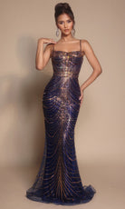 Portia and Scarlett PS26095 Crystal Ornate Scoop Dress
