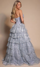 Portia and Scarlett PS26099 - Strapless Shimmer Gown With Ruffles