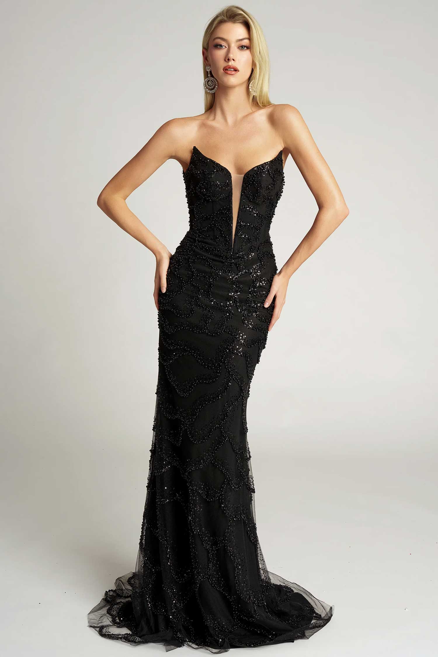 Portia and Scarlett PS26126 Strapless Plunging V-Neck Dress