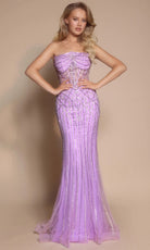 Portia and Scarlett PS26130 - Strapless Geometric Beaded Gown