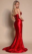 Portia and Scarlett PS26136 - Corset Strapless Gown With Bow
