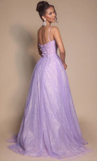 Portia and Scarlett PS26146 - Floral Applique Spaghetti Strap Gown
