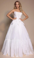 Portia and Scarlett PS26148 - Tiered Hem Scoop Neck Ballgown