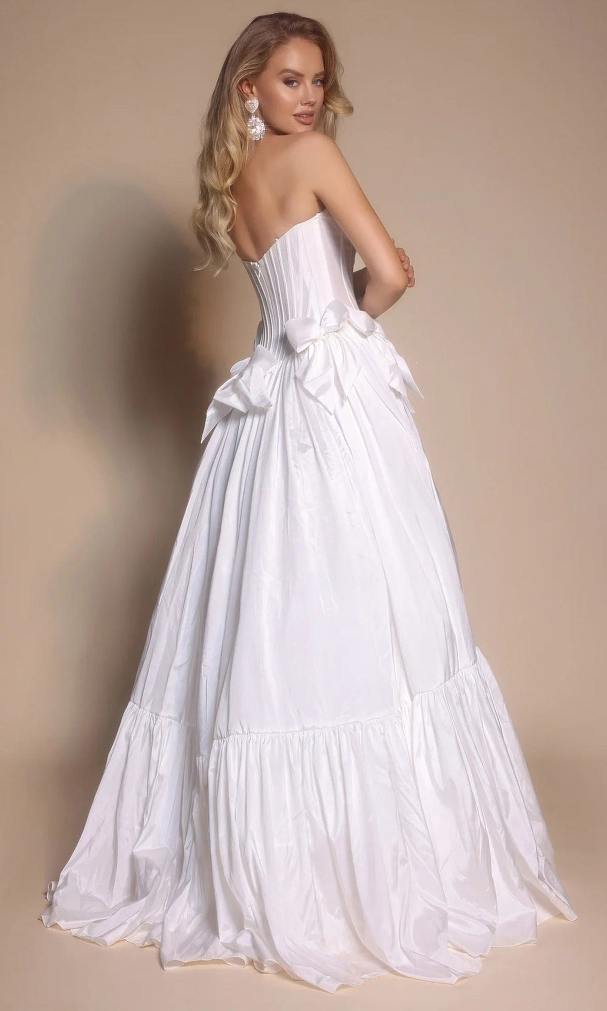 Portia and Scarlett PS26148 - Tiered Hem Scoop Neck Ballgown