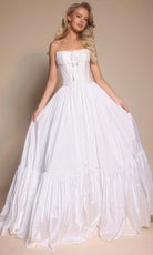 Portia and Scarlett PS26148 - Tiered Hem Scoop Neck Ballgown