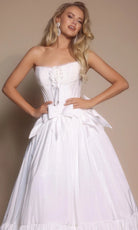 Portia and Scarlett PS26148 - Tiered Hem Scoop Neck Ballgown
