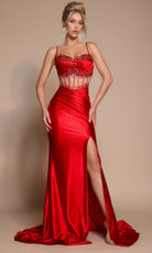 Portia and Scarlett PS26158 Sleeveless Corset Dress
