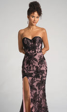 Portia and Scarlett PS26175 - Floral Embroidered Sweetheart Prom Dress