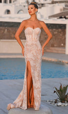 Portia and Scarlett PS26175 - Floral Embroidered Sweetheart Prom Dress
