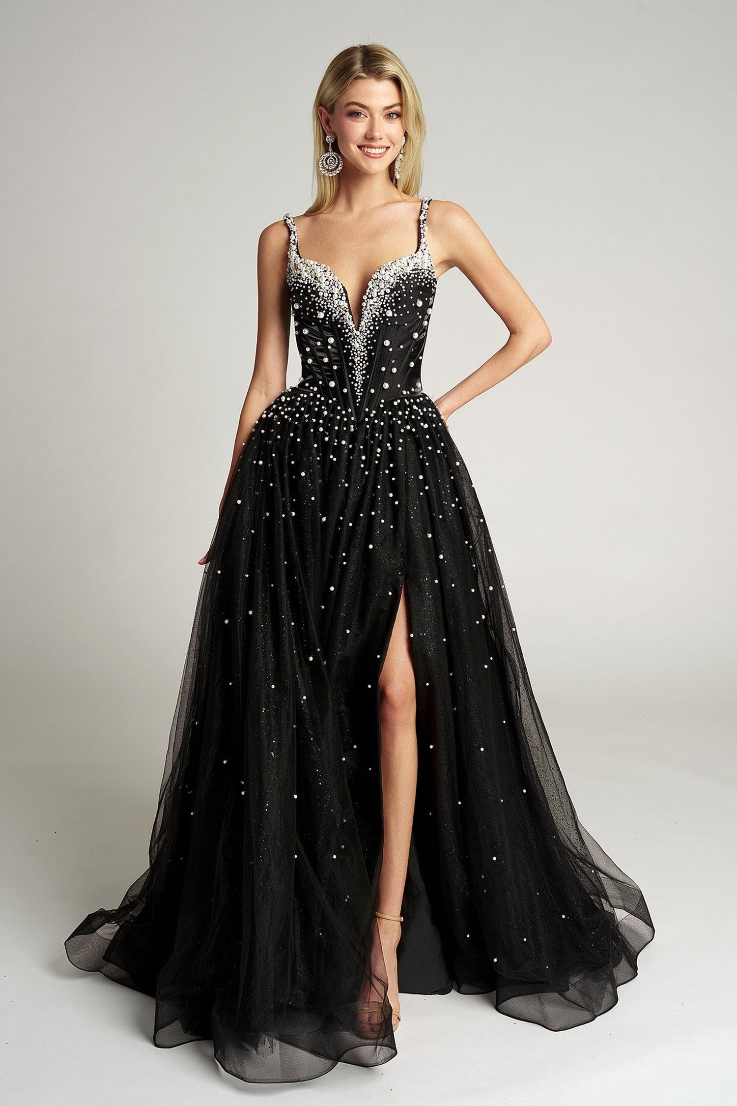Portia and Scarlett PS26208 Scoop Neck Pearl Dress