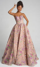 Portia and Scarlett PS26215 - Floral Sweetheart Neck Ballgown