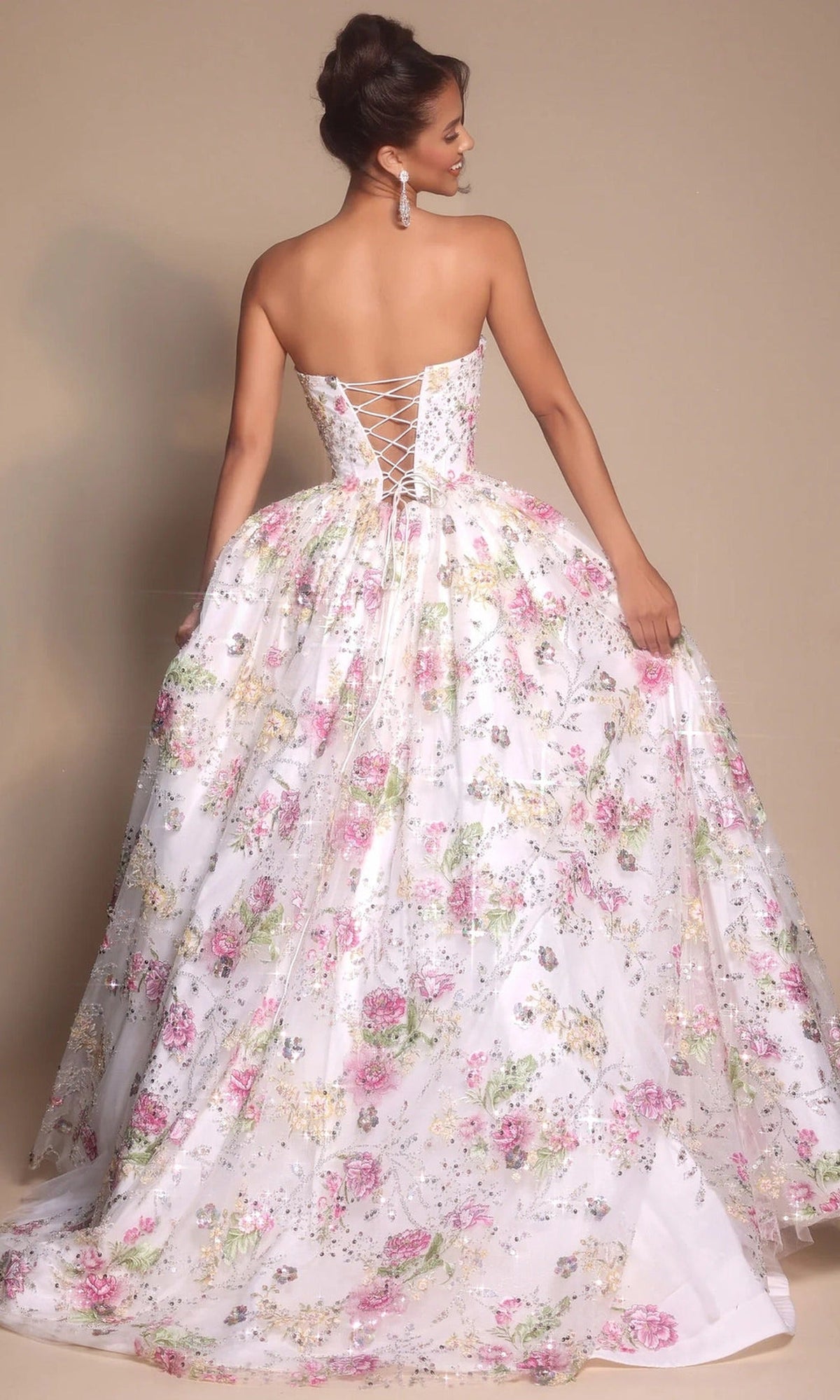 Portia and Scarlett PS26215 - Floral Sweetheart Neck Ballgown
