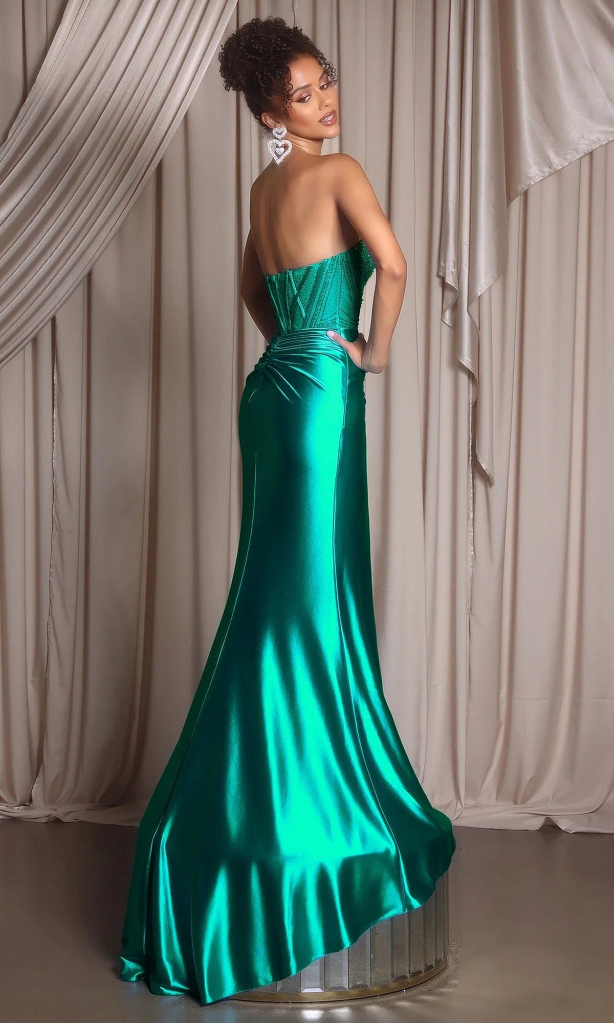 Portia and Scarlett PS26228 - Embellished Corset Ruched Sheath Gown