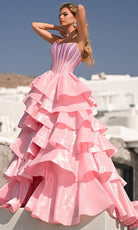 Portia and Scarlett PS26253 Ruffle High Slit Ball Gown