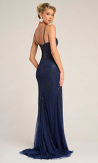 Portia and Scarlett PS26263 - Illusion Bodice Deep V-Neck Dress