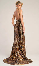 Portia and Scarlett PS26276 - Ruched Leopard Print Prom Gown