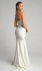 Portia and Scarlett PS26286 - Strapless Shimmer Floral Dress