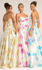 Portia and Scarlett PS26298 - Lace Trim Sweetheart Floral Ballgown