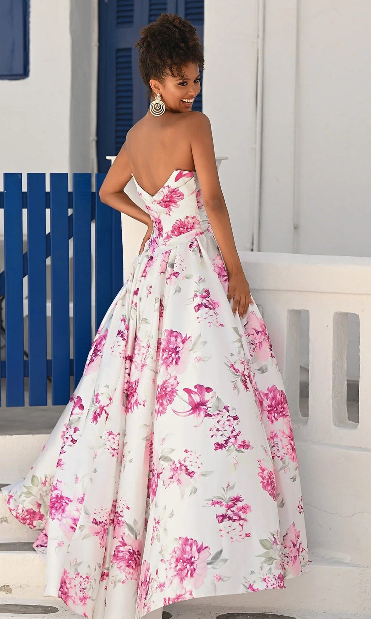 Portia and Scarlett PS26298 - Lace Trim Sweetheart Floral Ballgown